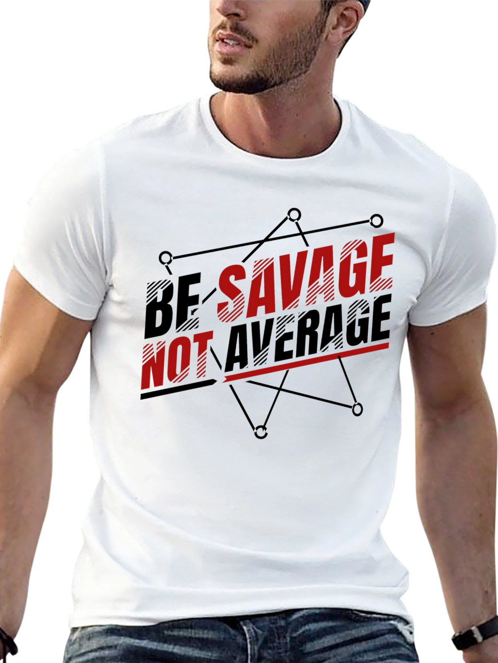 Be Savage Graphic Print Black T-Shirt