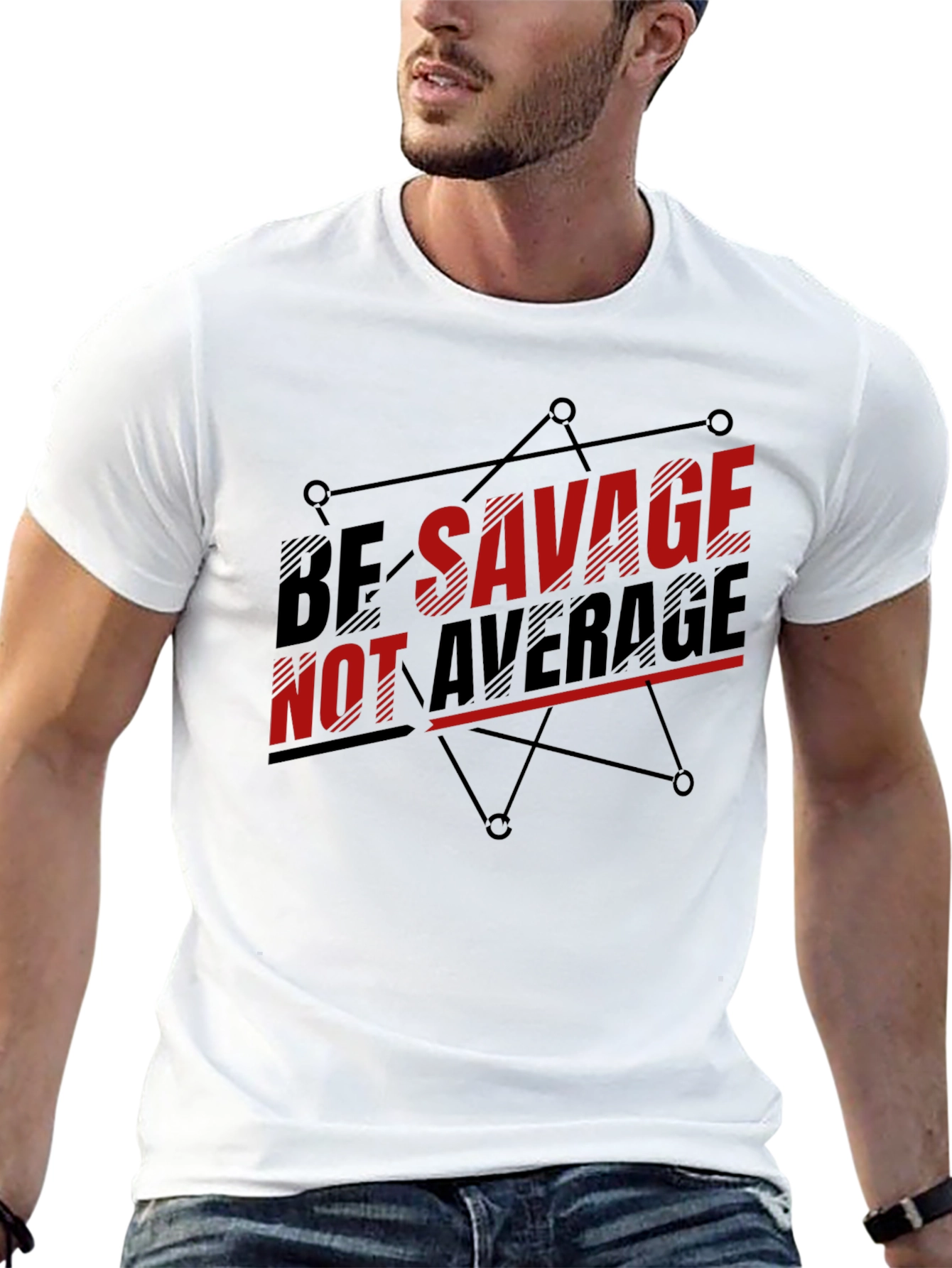 Be Savage Graphic Print Black T-Shirt