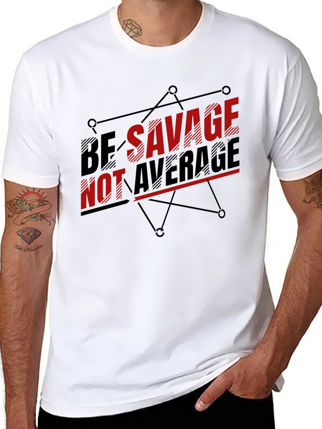 Be Savage Graphic Print Black T-Shirt