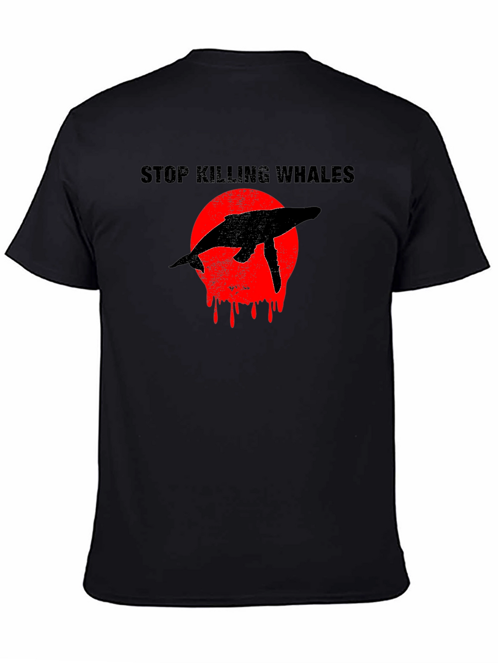 Stop Killing Whales Graphic Tee - Black Activist T-Shirt