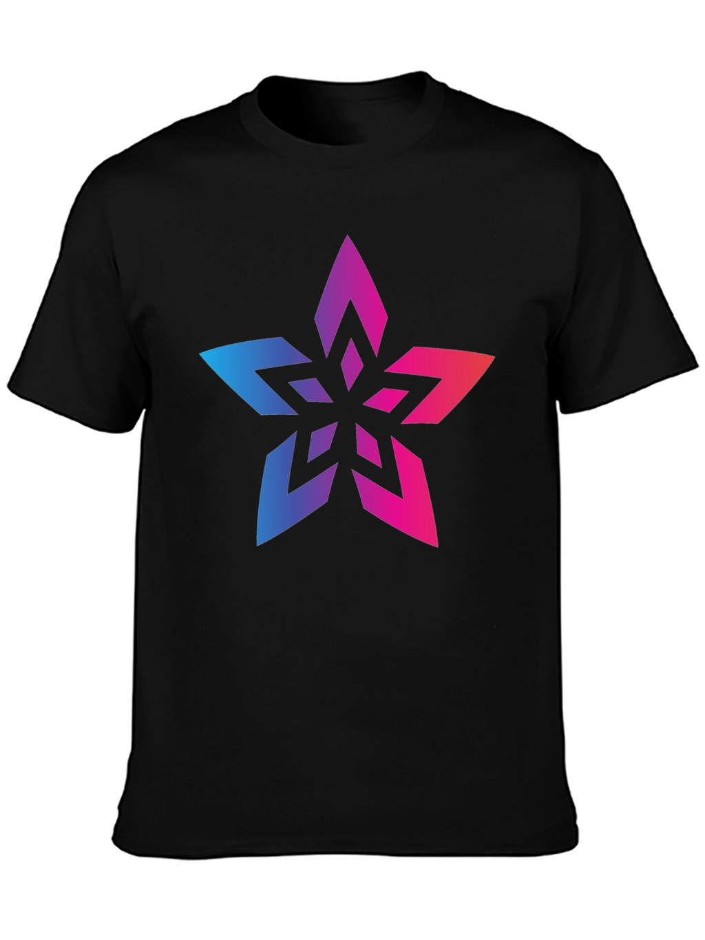 Gradient Star Black T-Shirt
