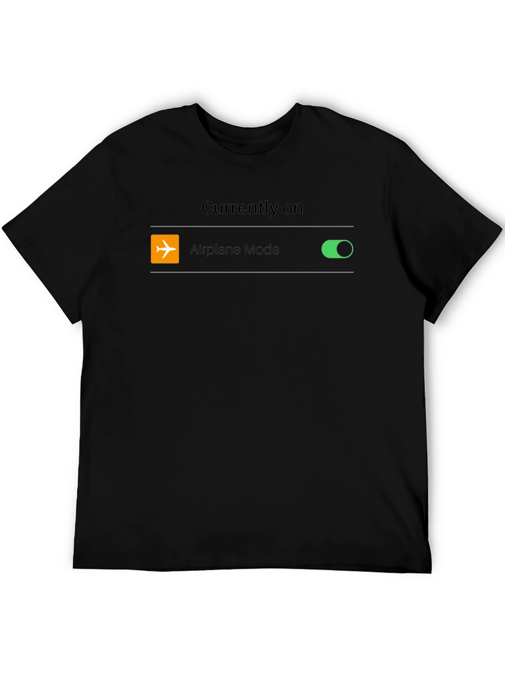Airplane Mode On Black T-Shirt