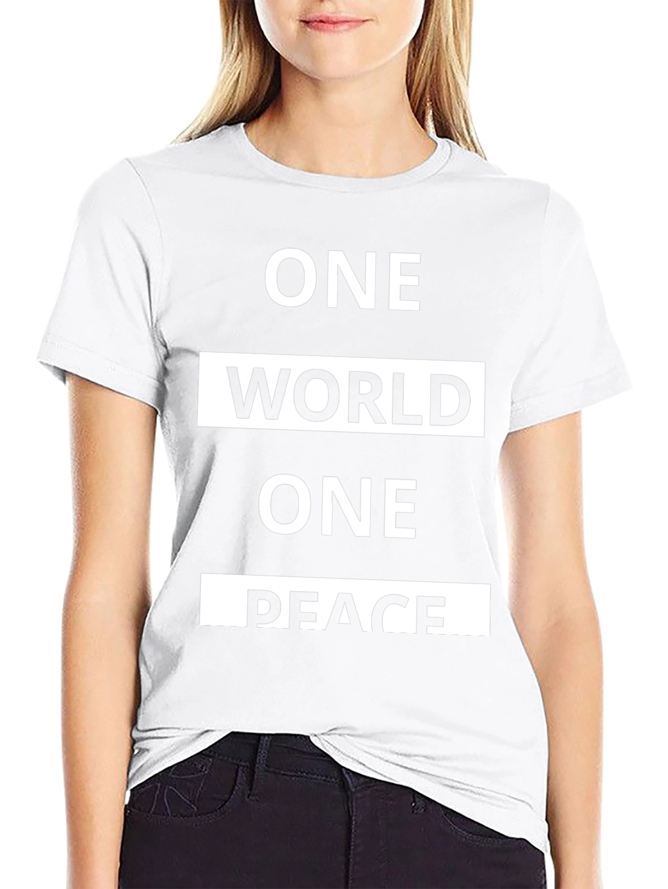 One World One Peace Graphic T-Shirt