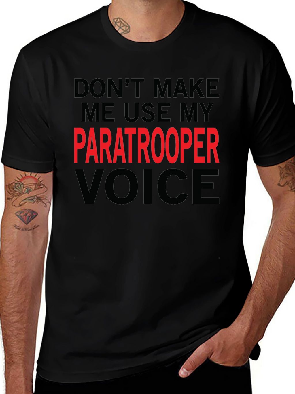 Paratrooper Voice Black T-Shirt