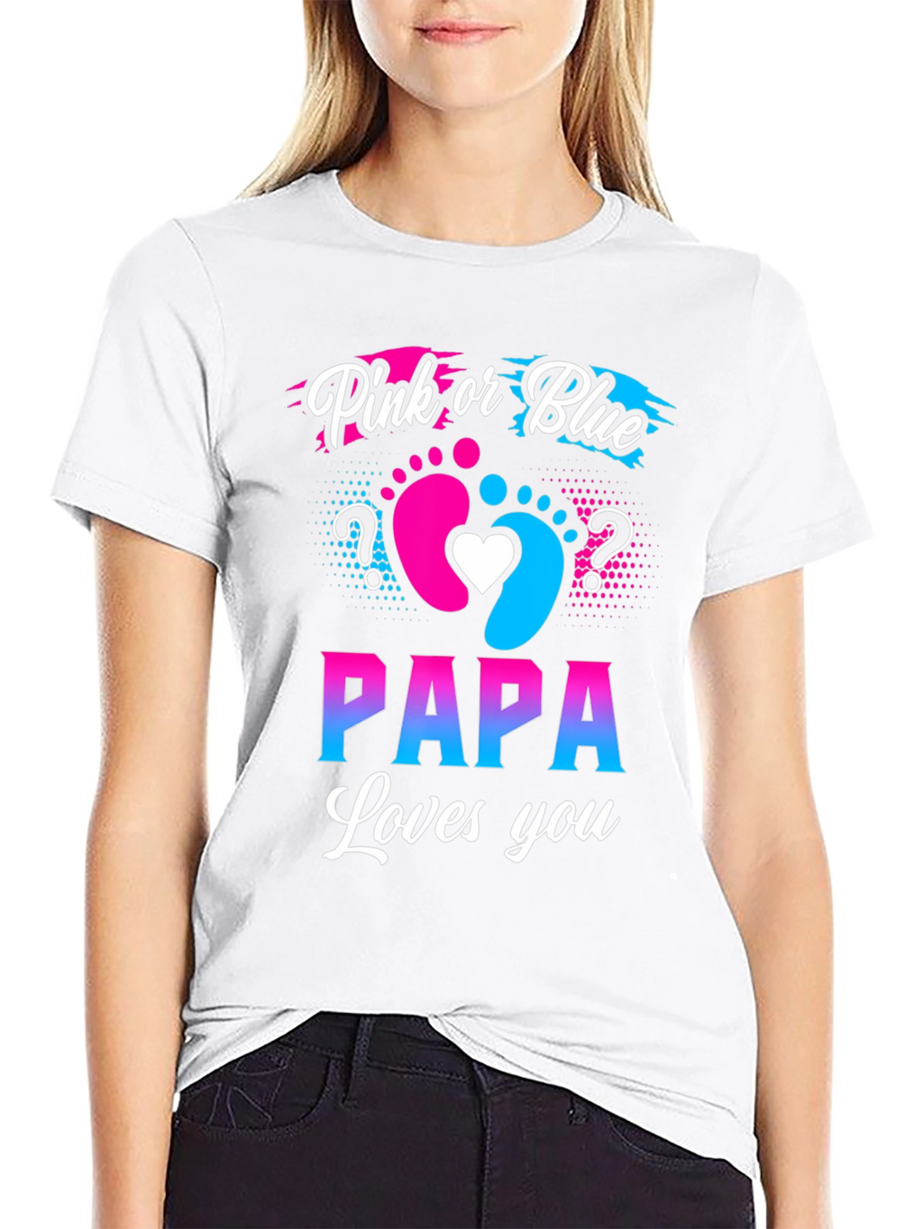 Pink or Blue Papa Loves You T-Shirt