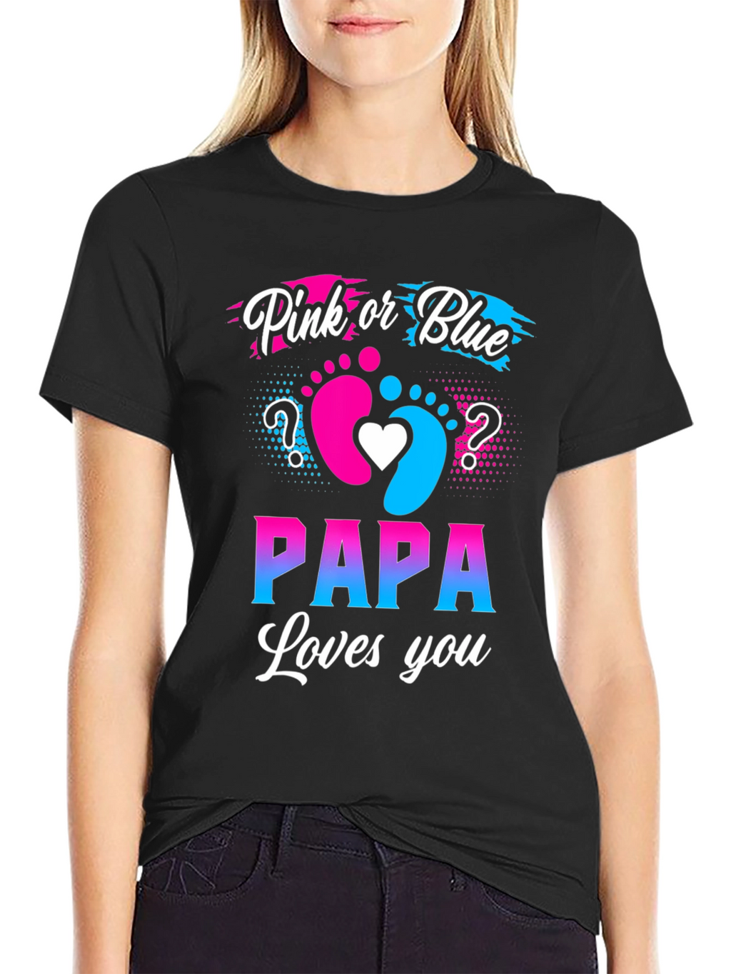 Pink or Blue Papa Loves You T-Shirt