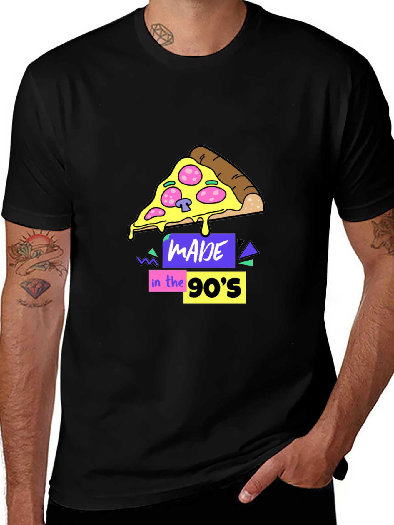 Made in the 90s Pizza Graphic T-Shirt
