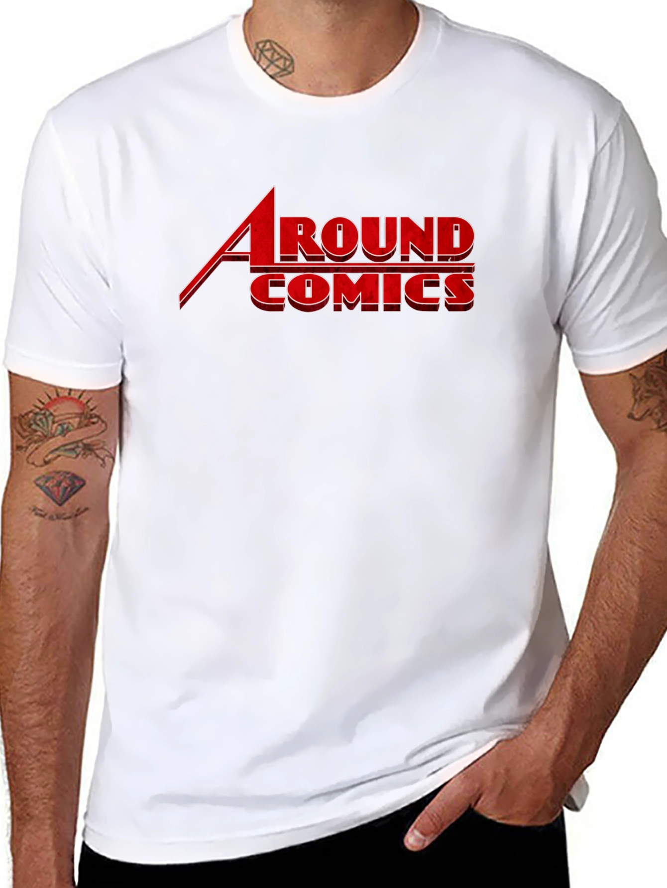 Around Comics Black Graphic T-Shirt