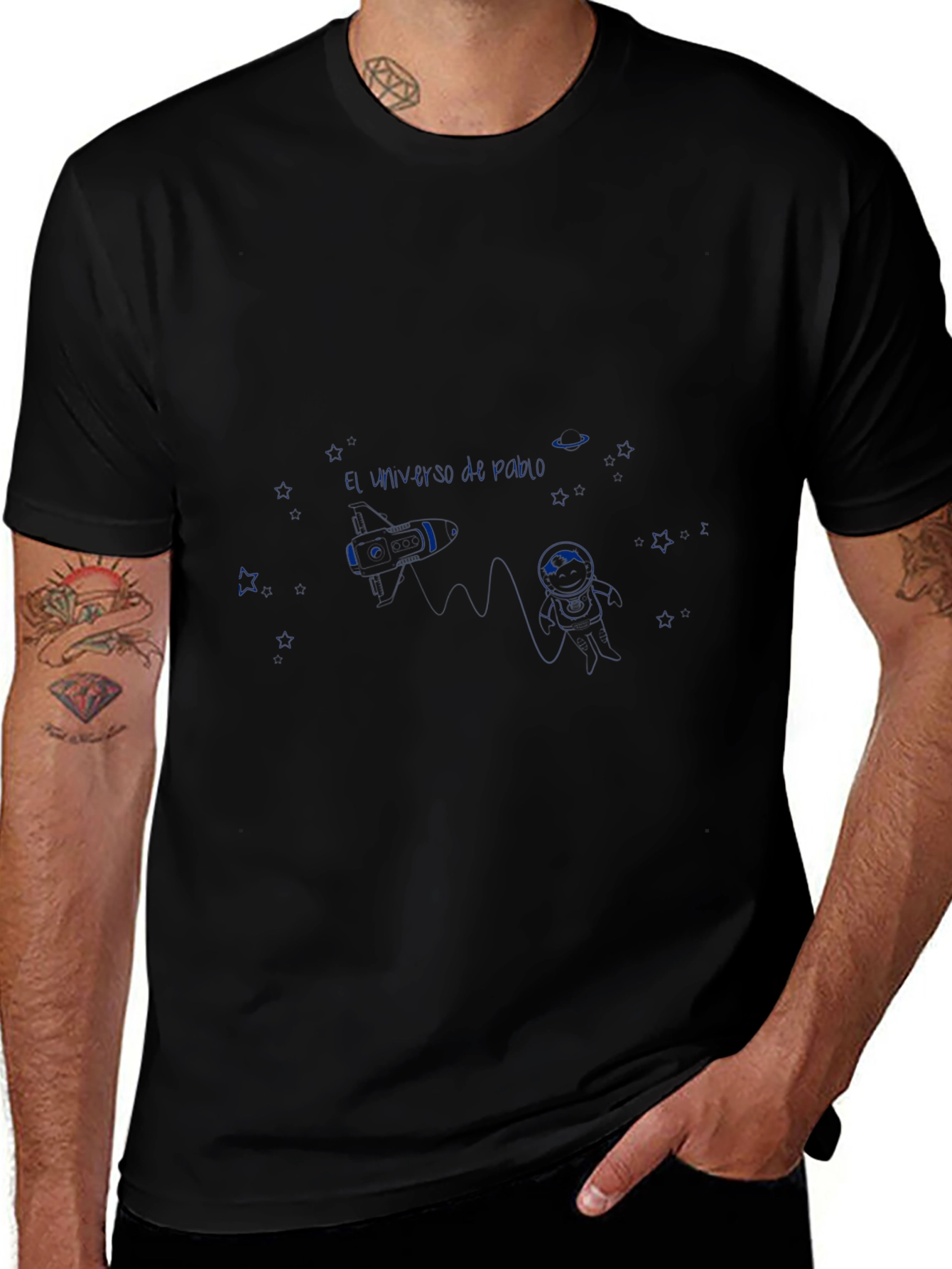 Black Short Sleeve Graphic T-Shirt