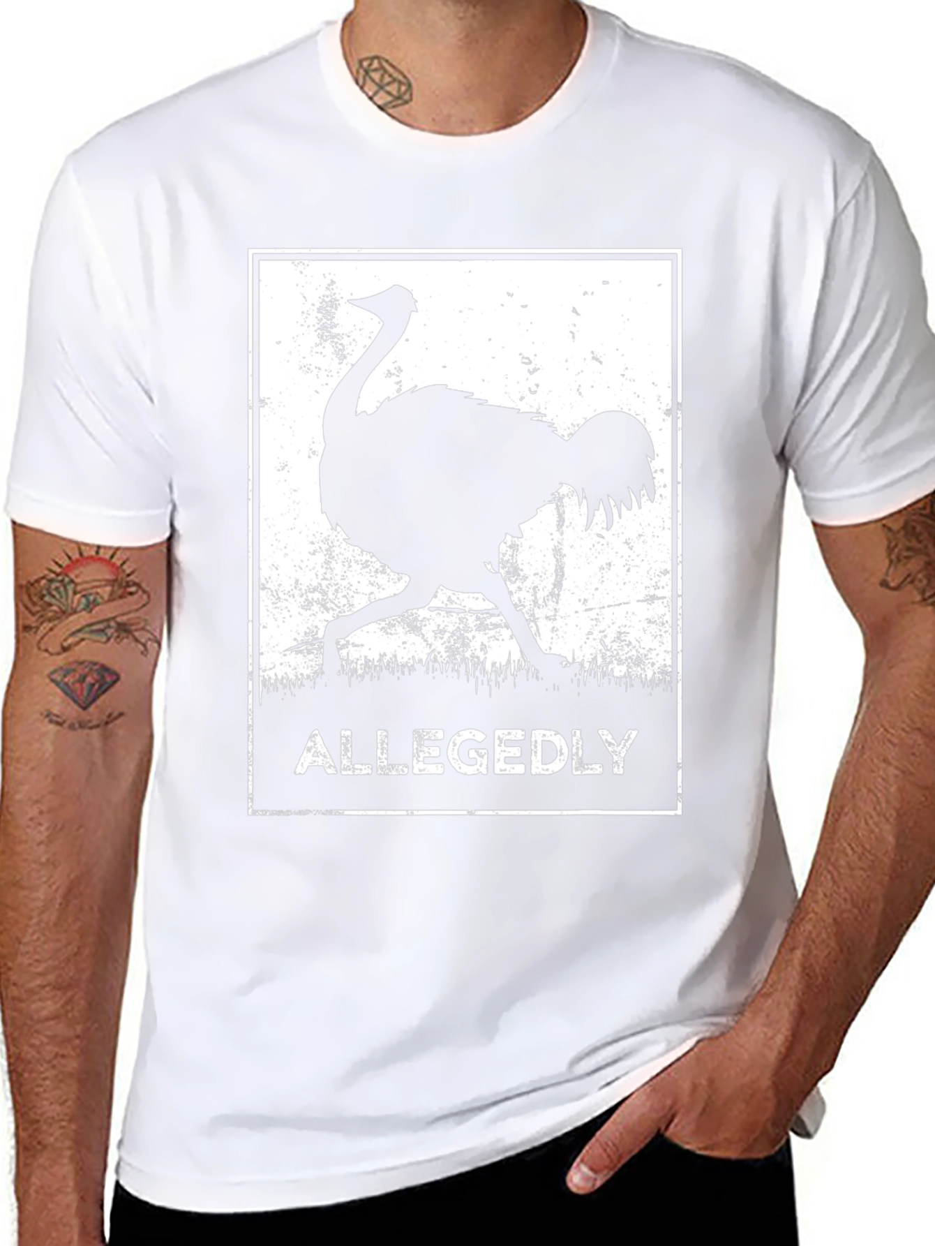 Allegedly Ostrich Graphic Tee - Black