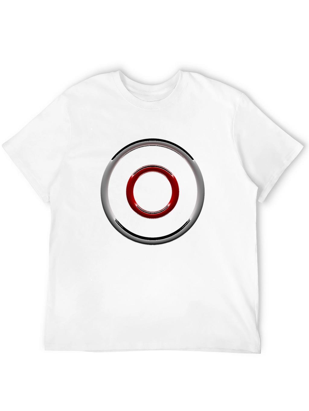 Geometric Circle Design Black T-Shirt