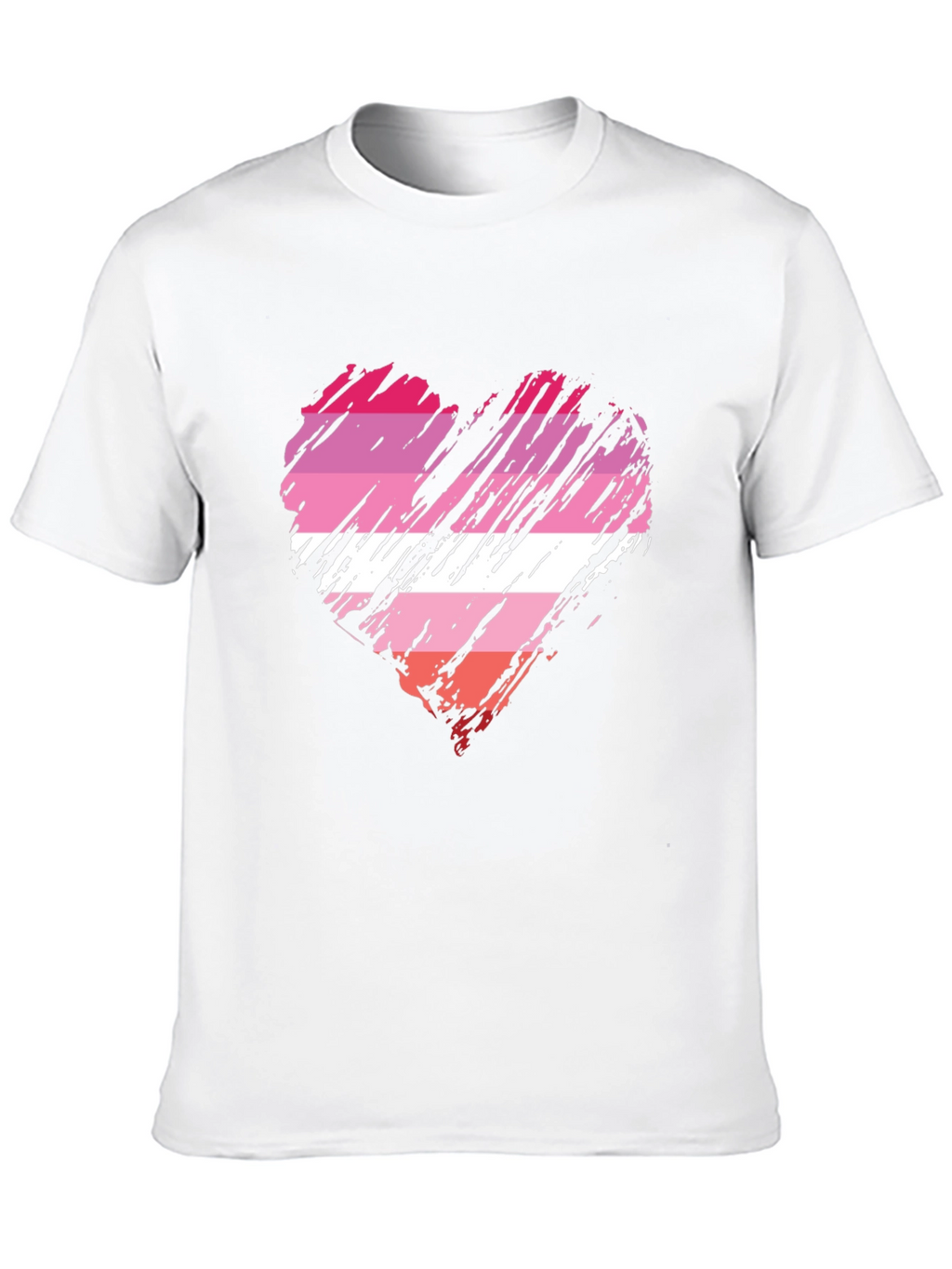 Lesbian Pride Flag Heart T-Shirt - Soft Cotton Blend
