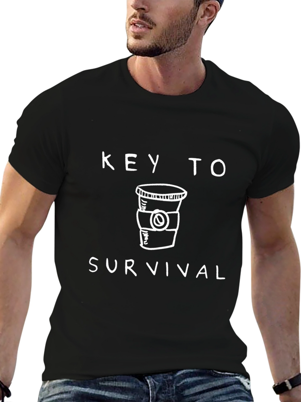 Key to Survival Coffee Graphic Tee