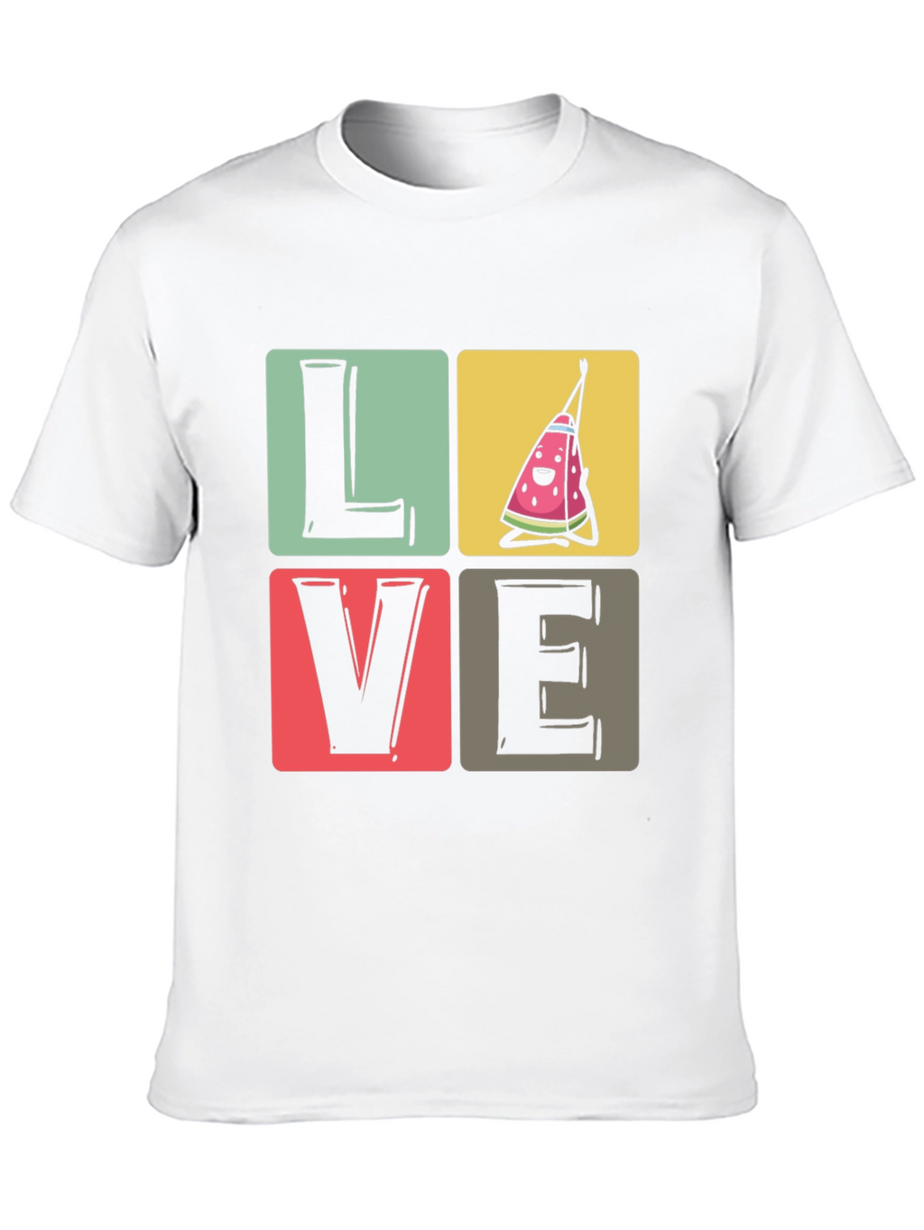 Love Watermelon T-Shirt - Black Cotton Tee