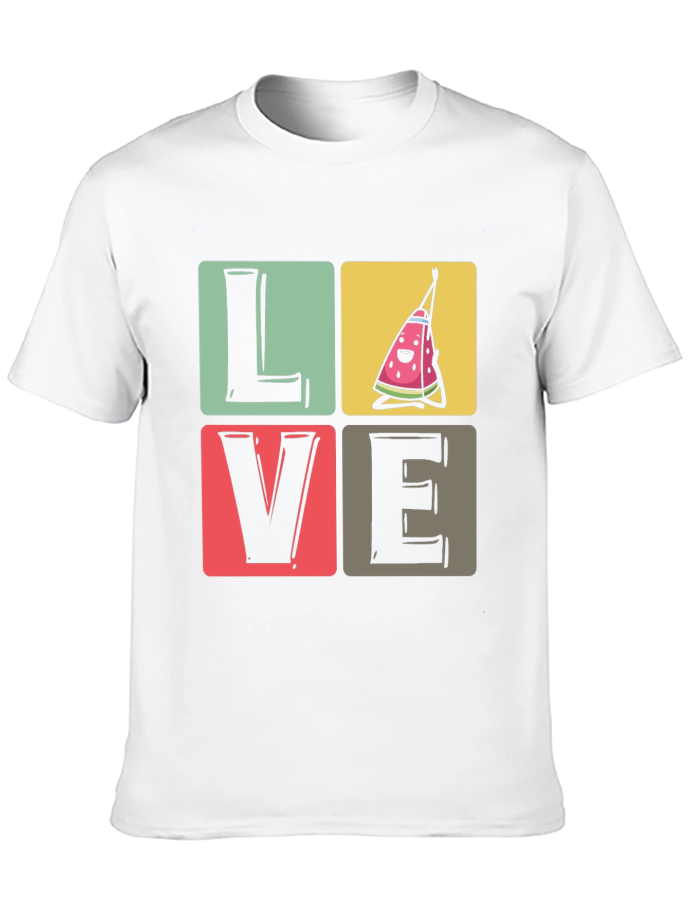 Love Watermelon T-Shirt - Black Cotton Tee