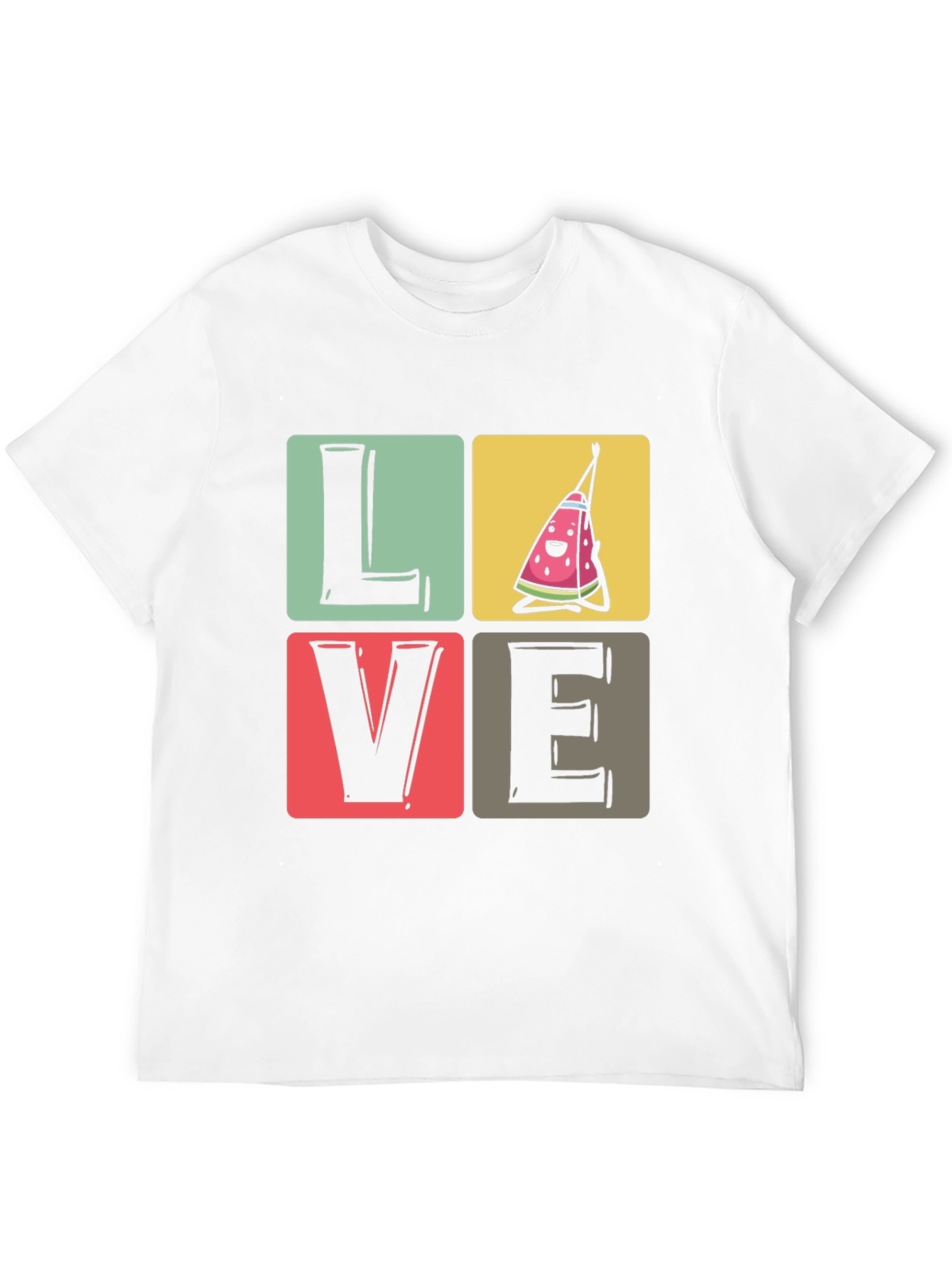 Love Watermelon T-Shirt - Black Cotton Tee
