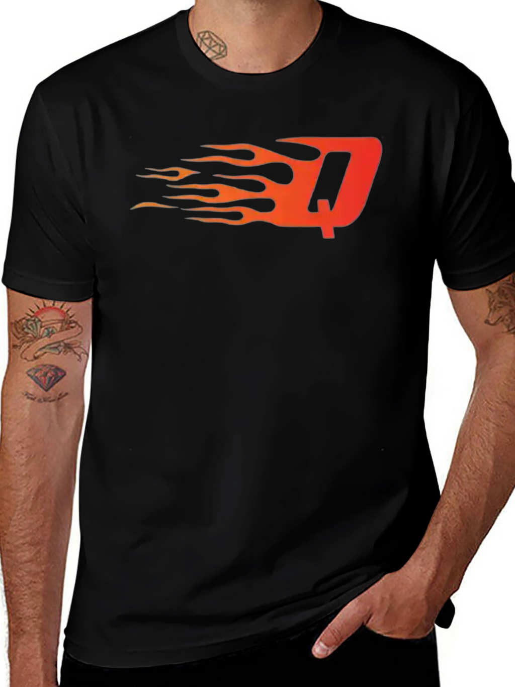Fiery Initial T-Shirt - Bold & Unique Design