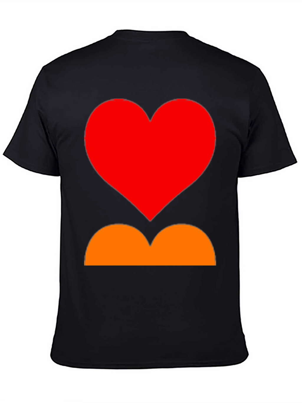 Heart and Curves Graphic Tee - Stylish Black Shirt
