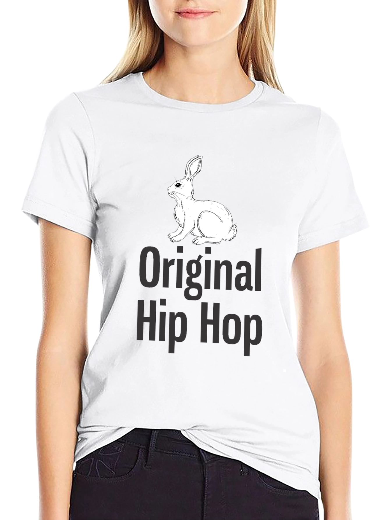 Original Hip Hop Rabbit Graphic T-Shirt