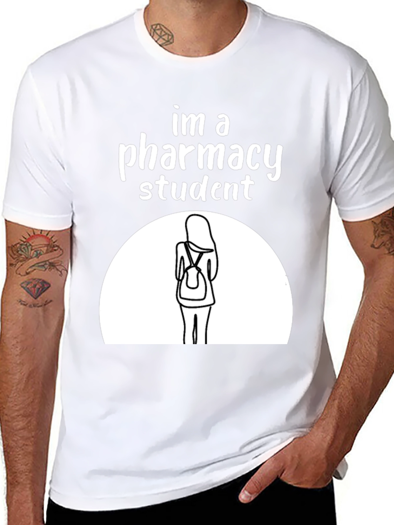 Pharmacy Student Graphic T-Shirt - Black