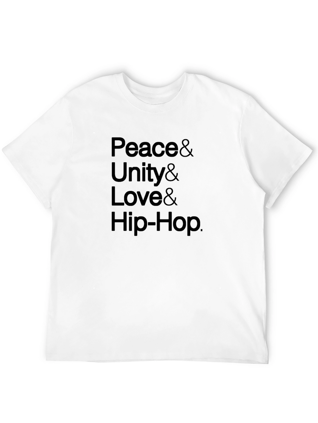 Peace Unity Love & Hip-Hop Black Graphic T-Shirt