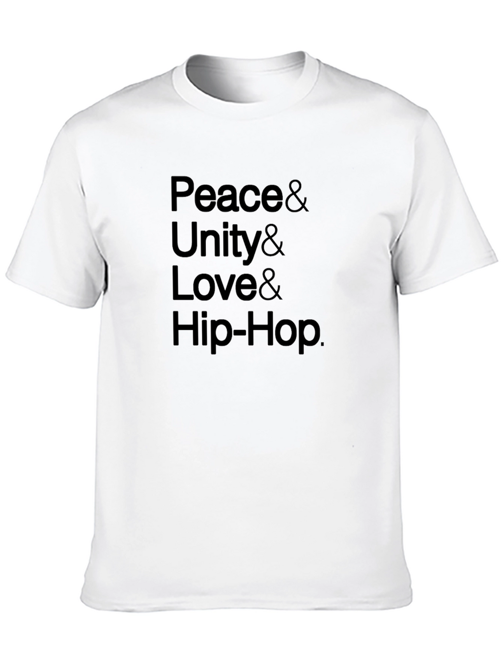 Peace Unity Love & Hip-Hop Black Graphic T-Shirt