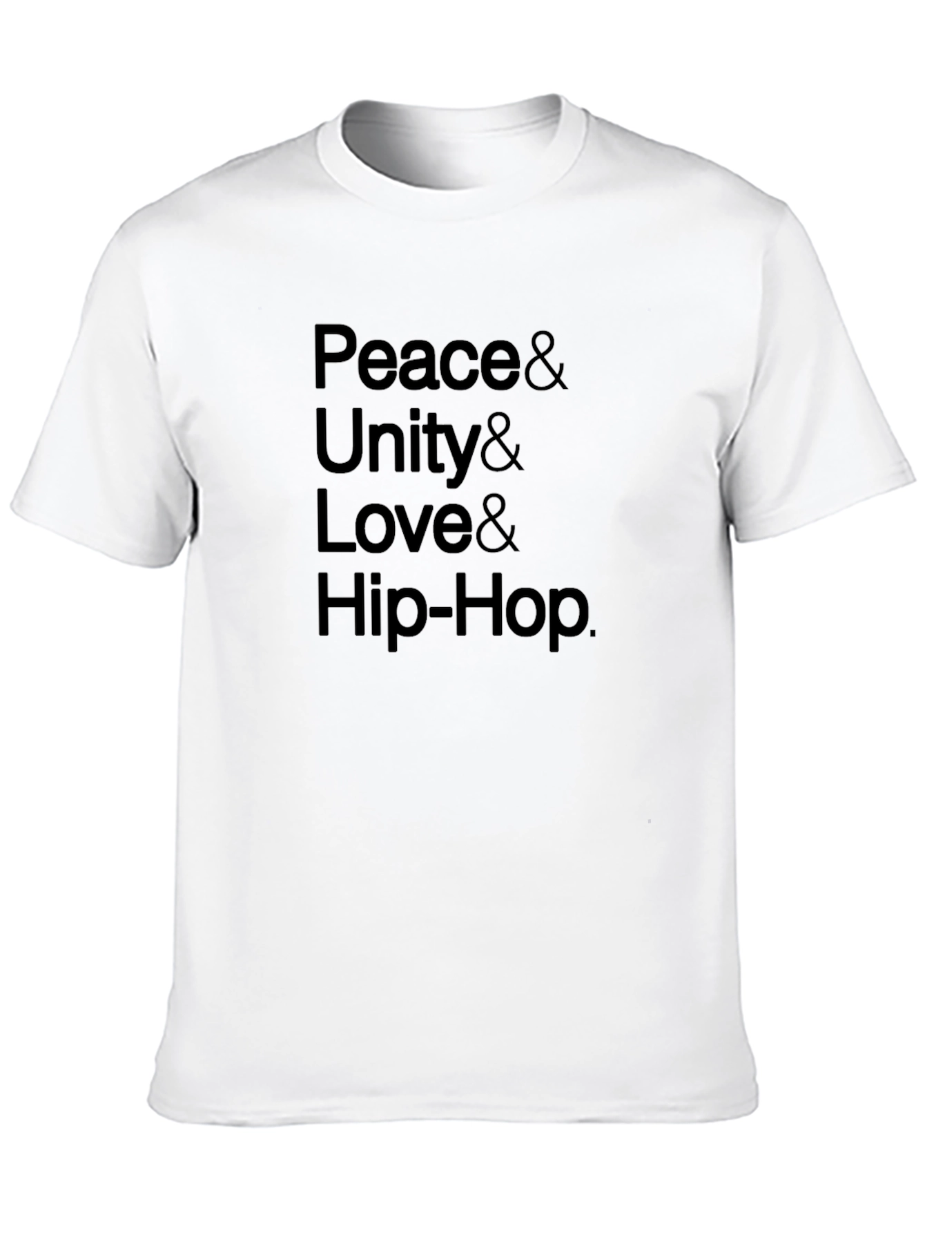 Peace Unity Love & Hip-Hop Black Graphic T-Shirt