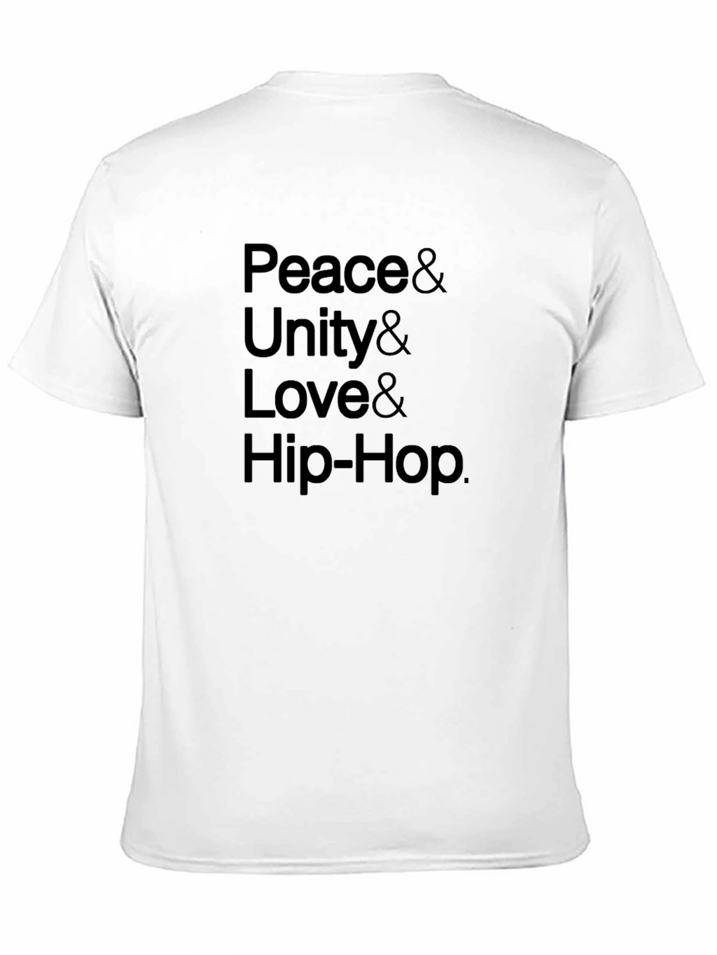 Peace Unity Love & Hip-Hop Black Graphic T-Shirt