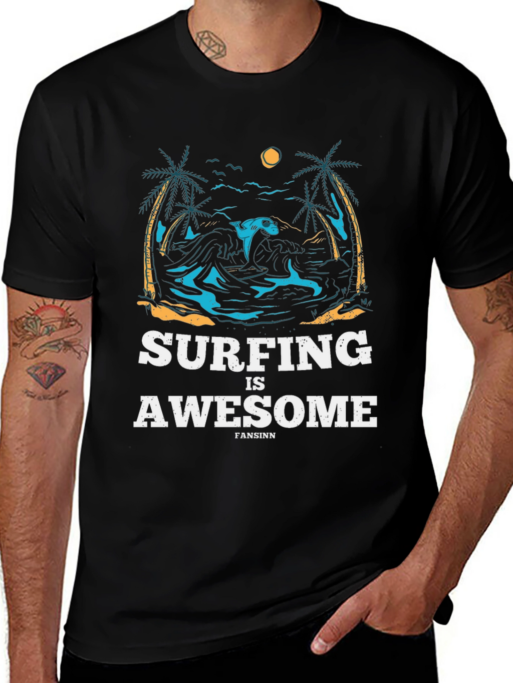 Surfing is Awesome Graphic Tee
