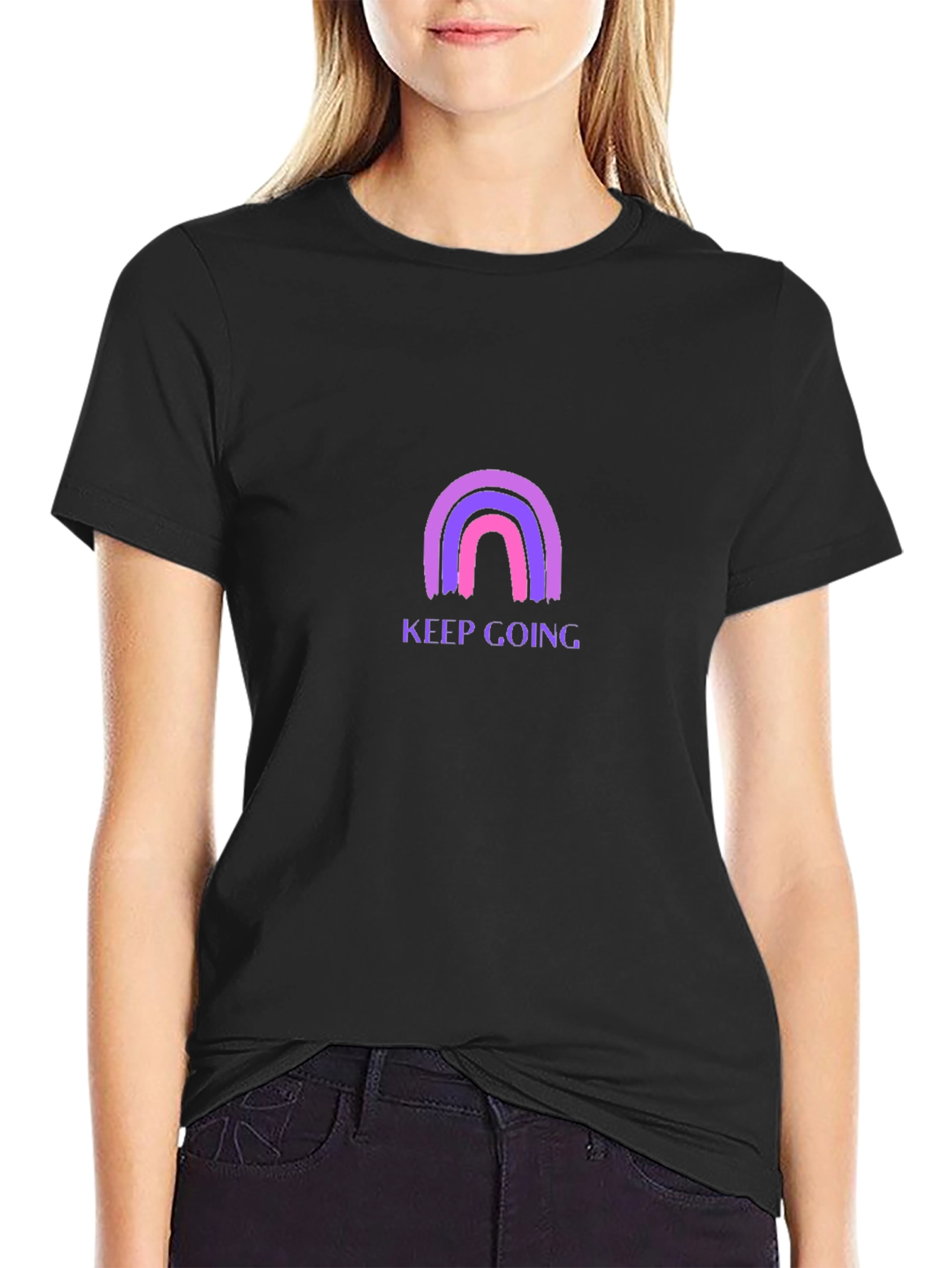 Keep Going Rainbow Graphic T-Shirt