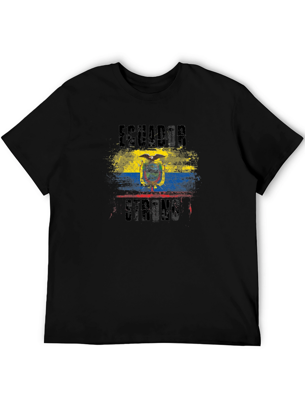 Ecuador Strong Graphic T-Shirt - Mens Black Tee