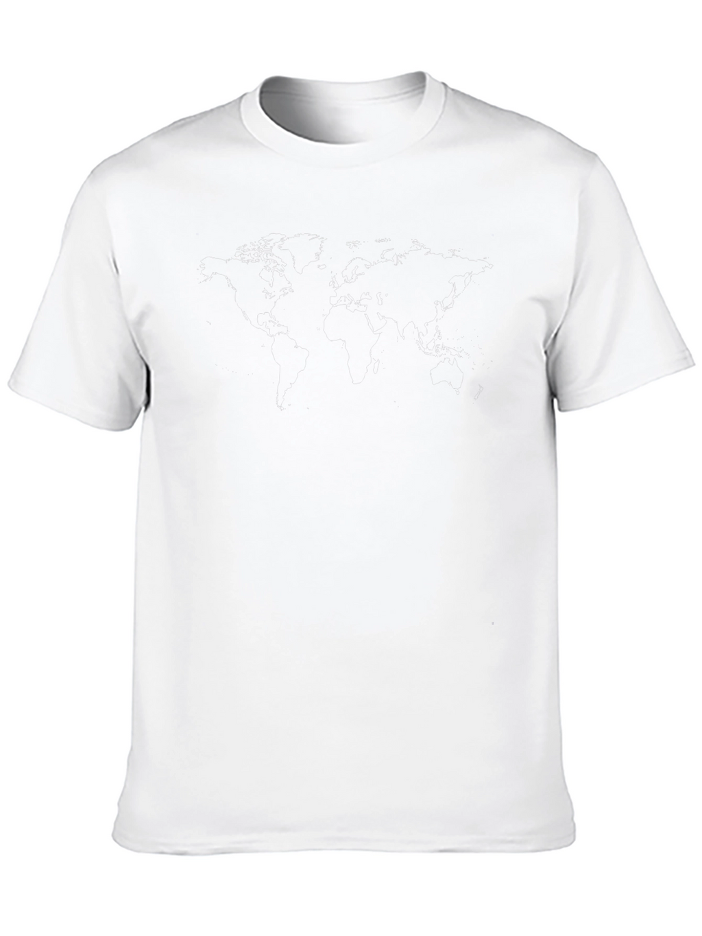 Mens Black World Map Graphic Tee