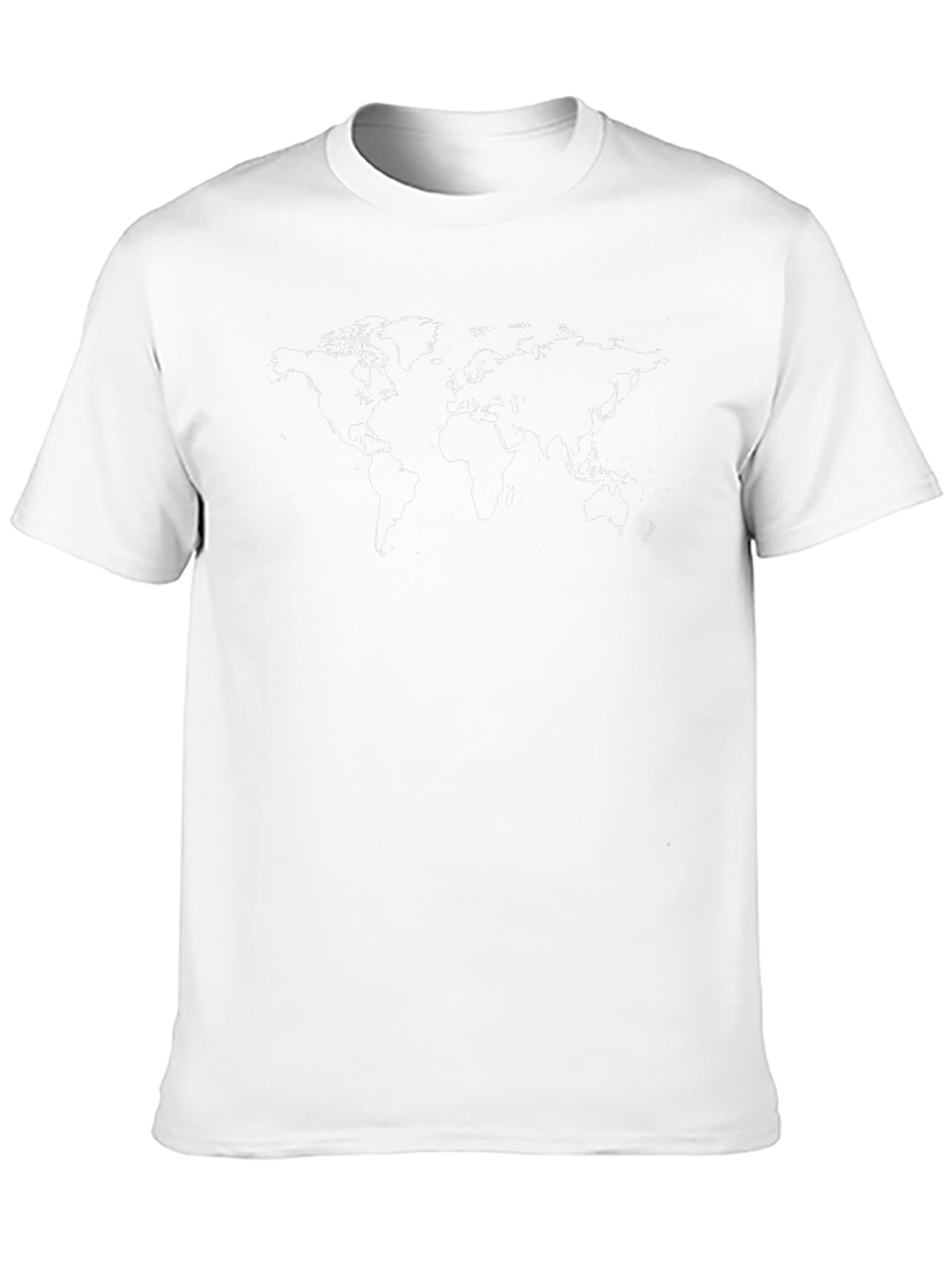Mens Black World Map Graphic Tee