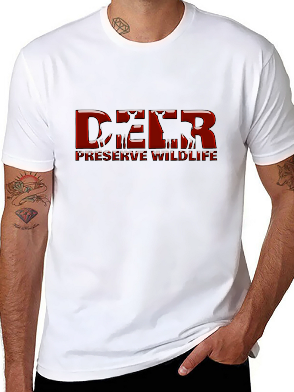 Deer Preserve Wildlife Graphic T-Shirt