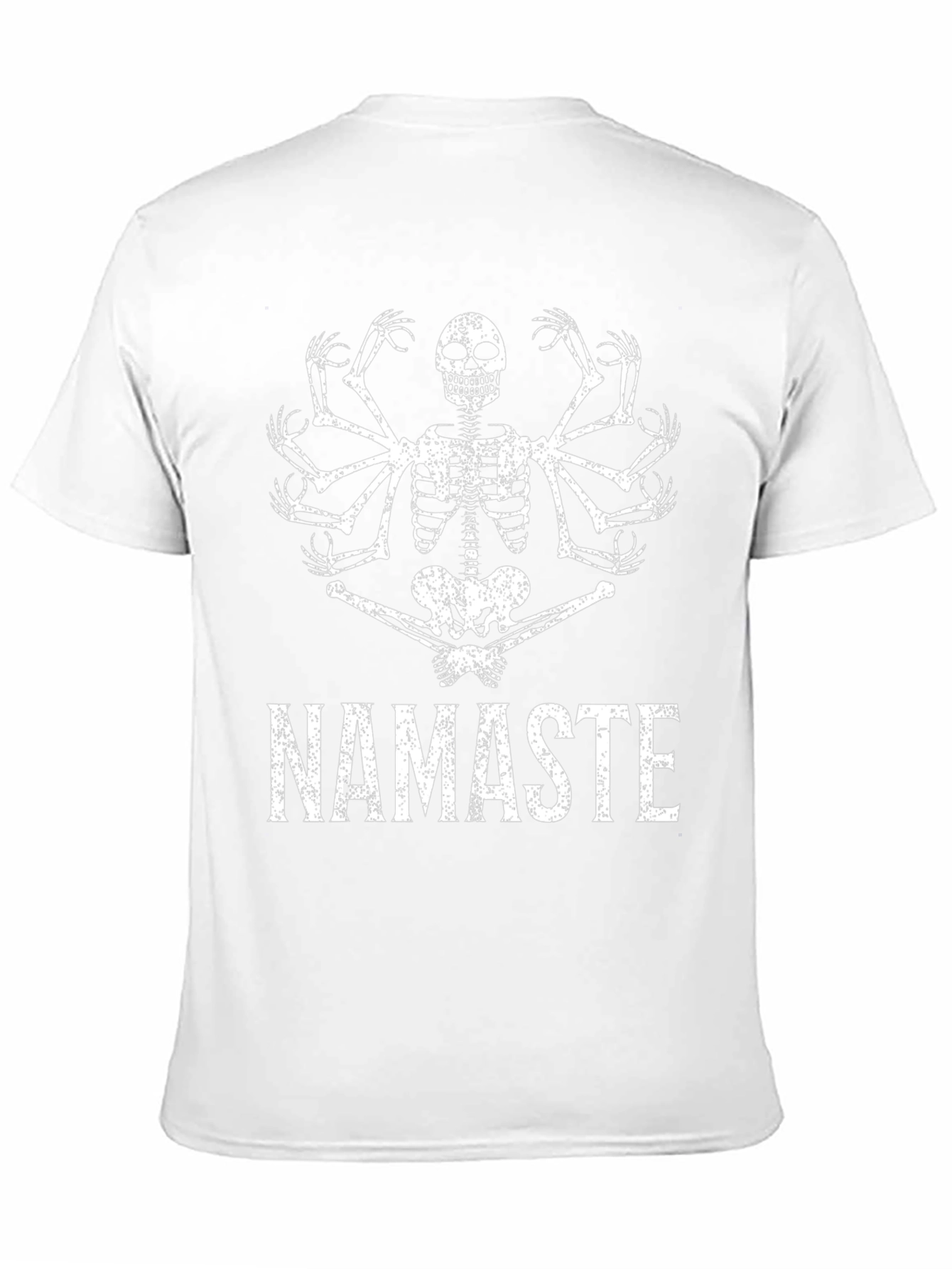 Namaste Skeleton Graphic Tee - Black Cotton T-Shirt