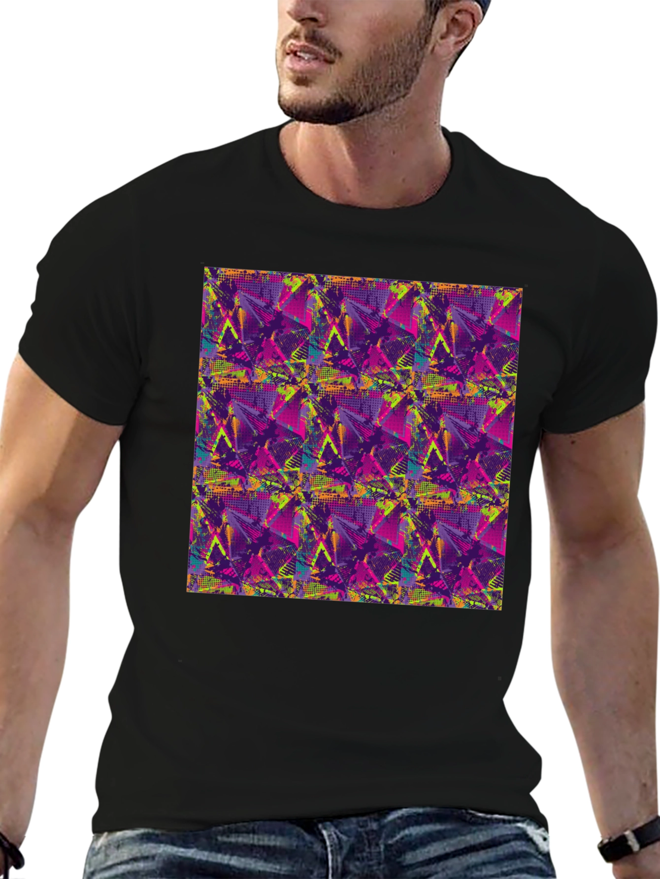 Abstract Graphic Print Tee