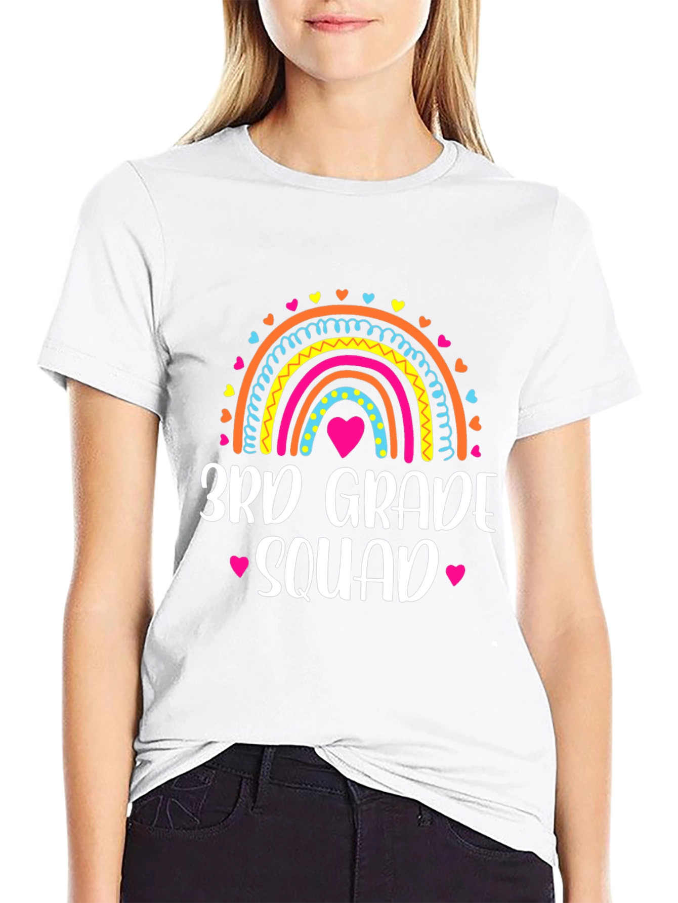 3rd Grade Squad Rainbow Tee - School Spirit Shirt
