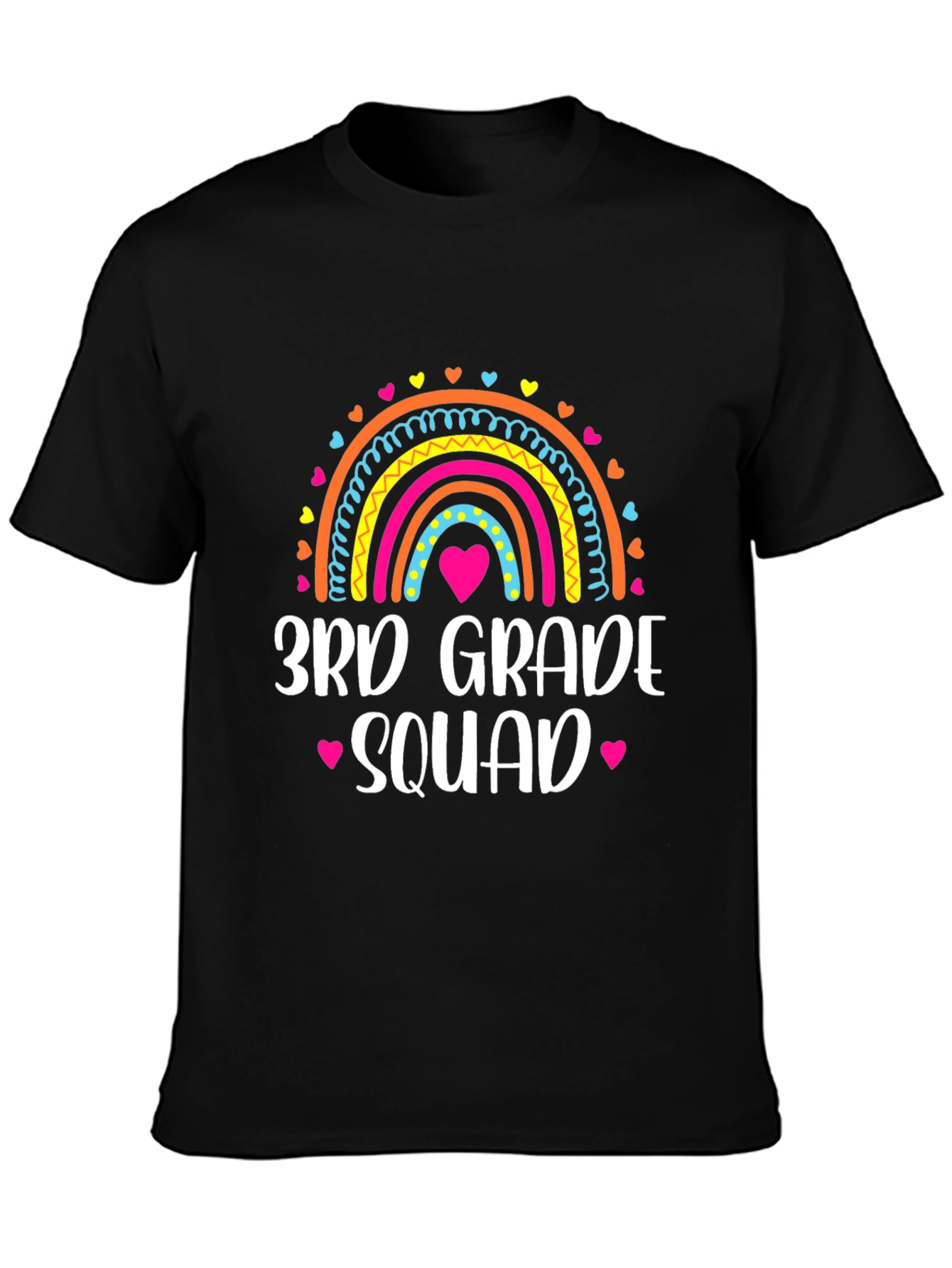3rd Grade Squad Rainbow Tee - School Spirit Shirt