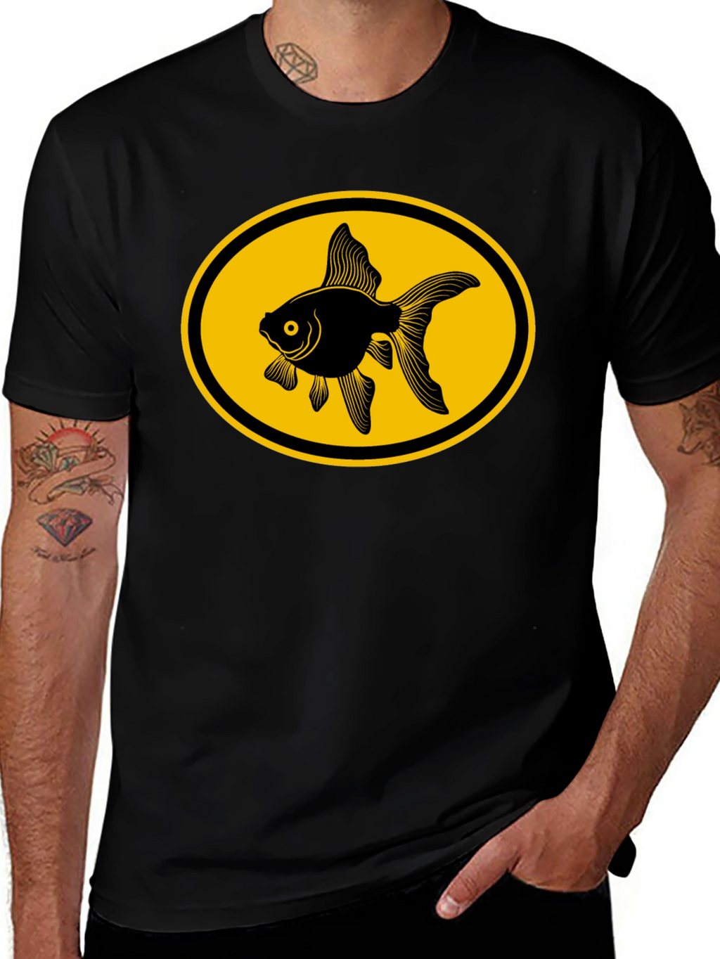 Goldfish Graphic Tee - Black