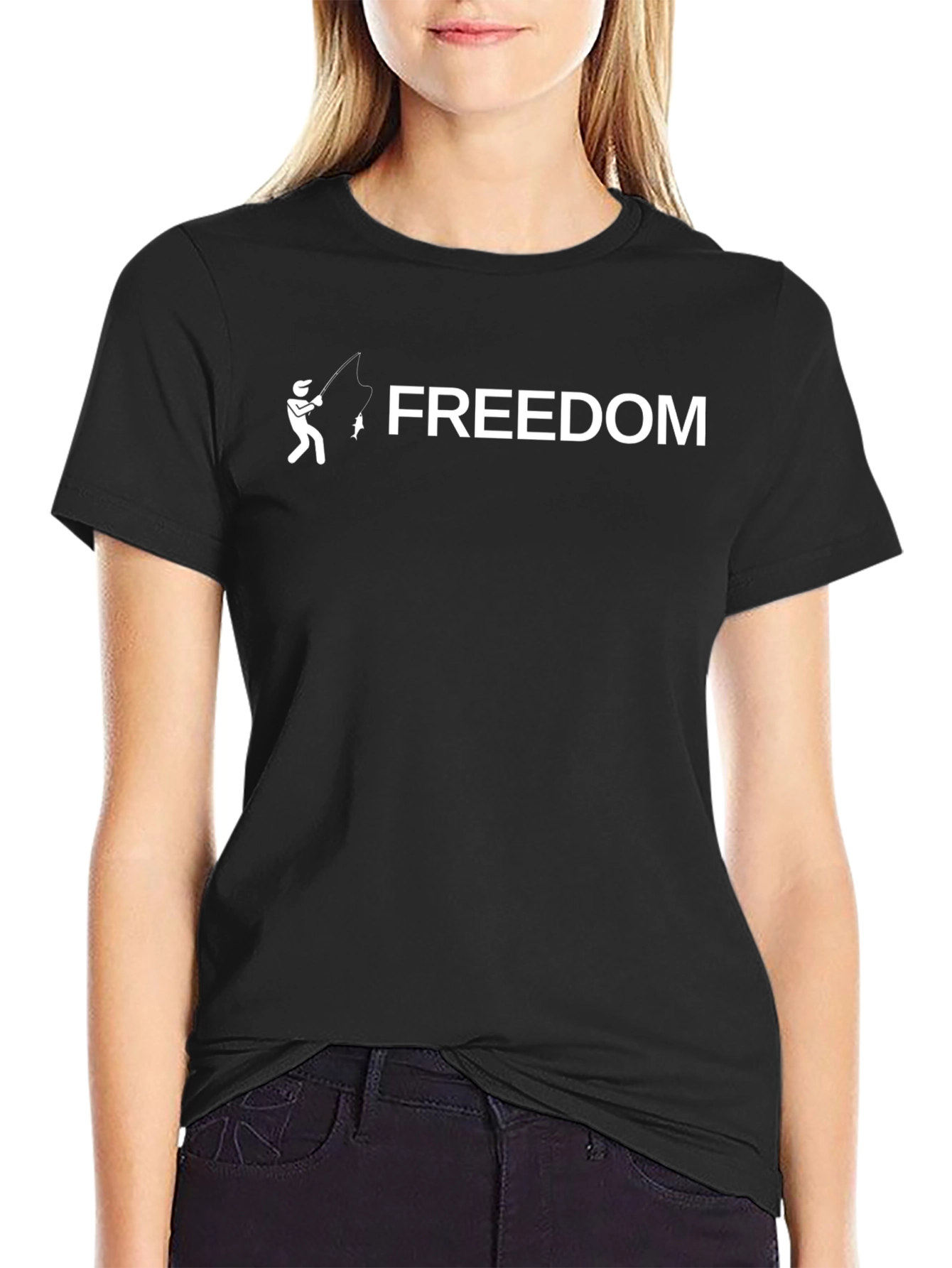 Freedom Fishing T-Shirt - Stylish Graphic Tee