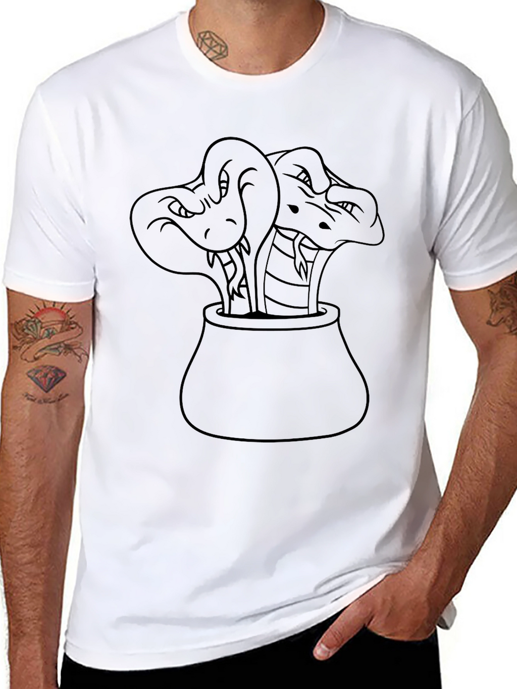 Cobra Snake Charmer T-Shirt - Black