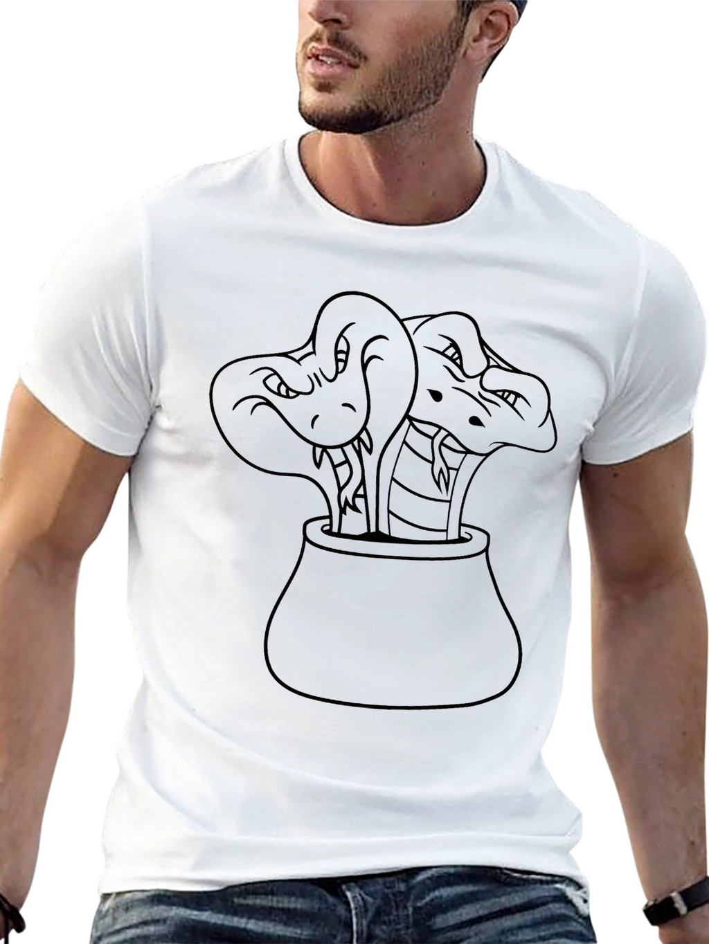 Cobra Snake Charmer T-Shirt - Black