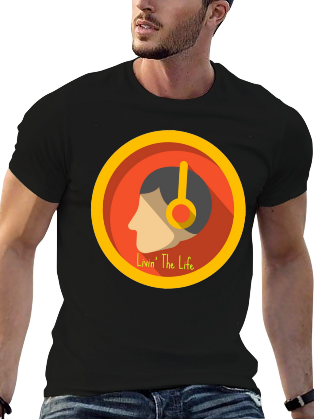 Livin The Life Graphic Tee - Black