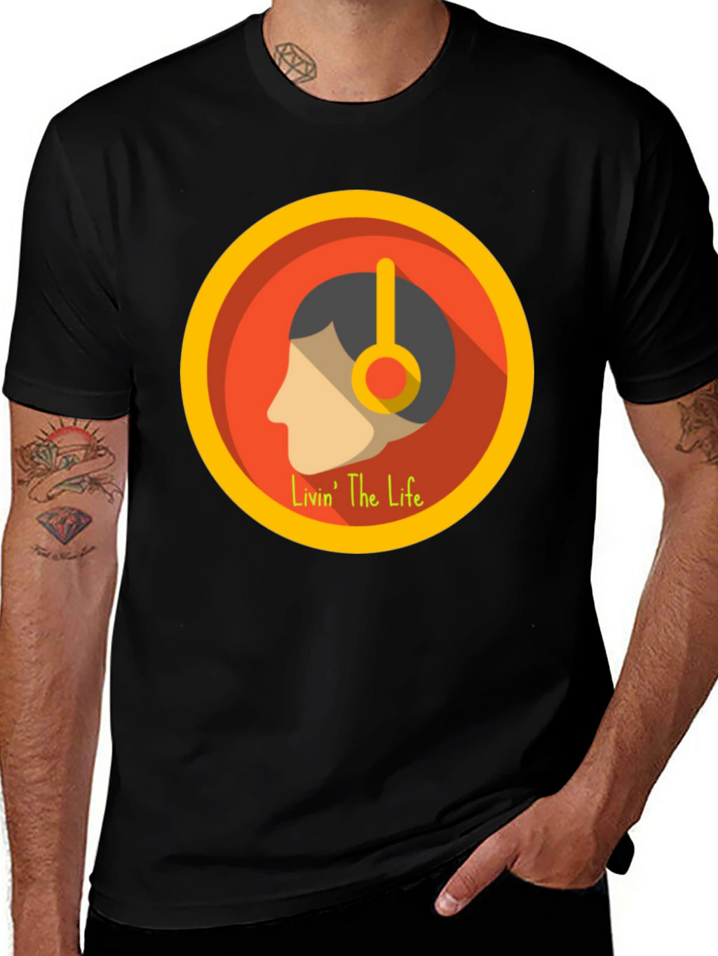 Livin The Life Graphic Tee - Black