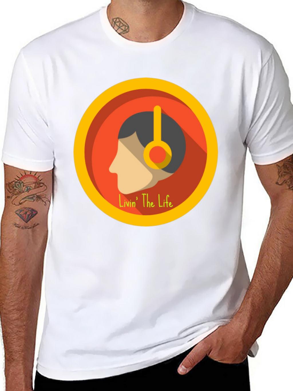 Livin The Life Graphic Tee - Black