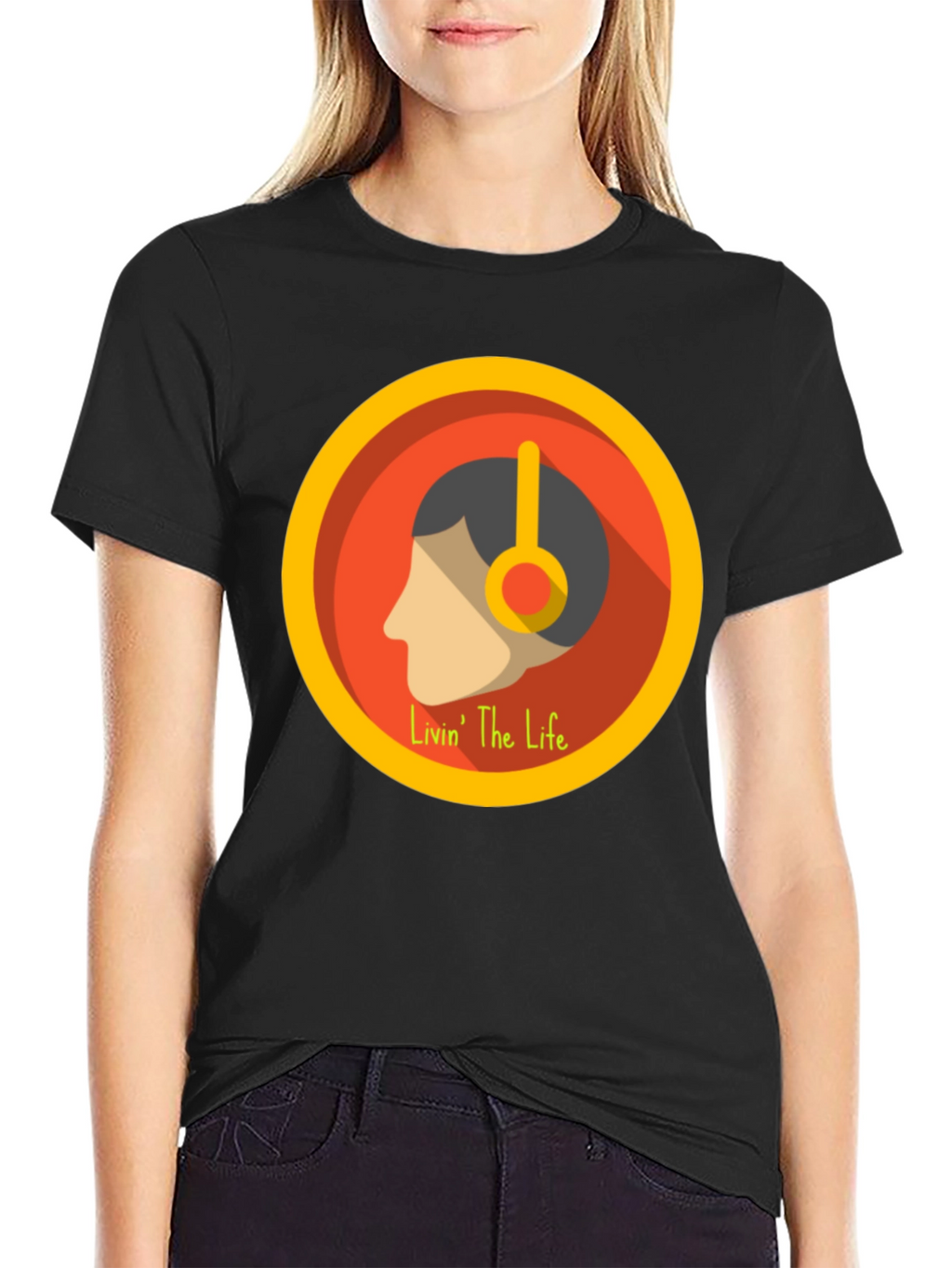 Livin The Life Graphic Tee - Black