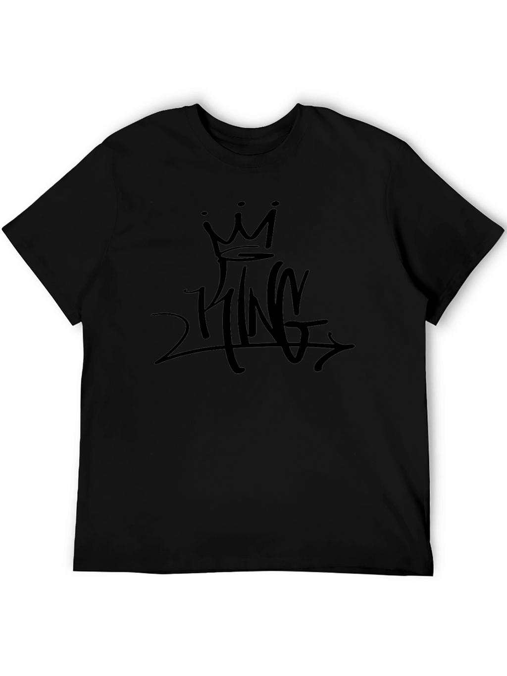 Black Graphic Tee - 2 King Design