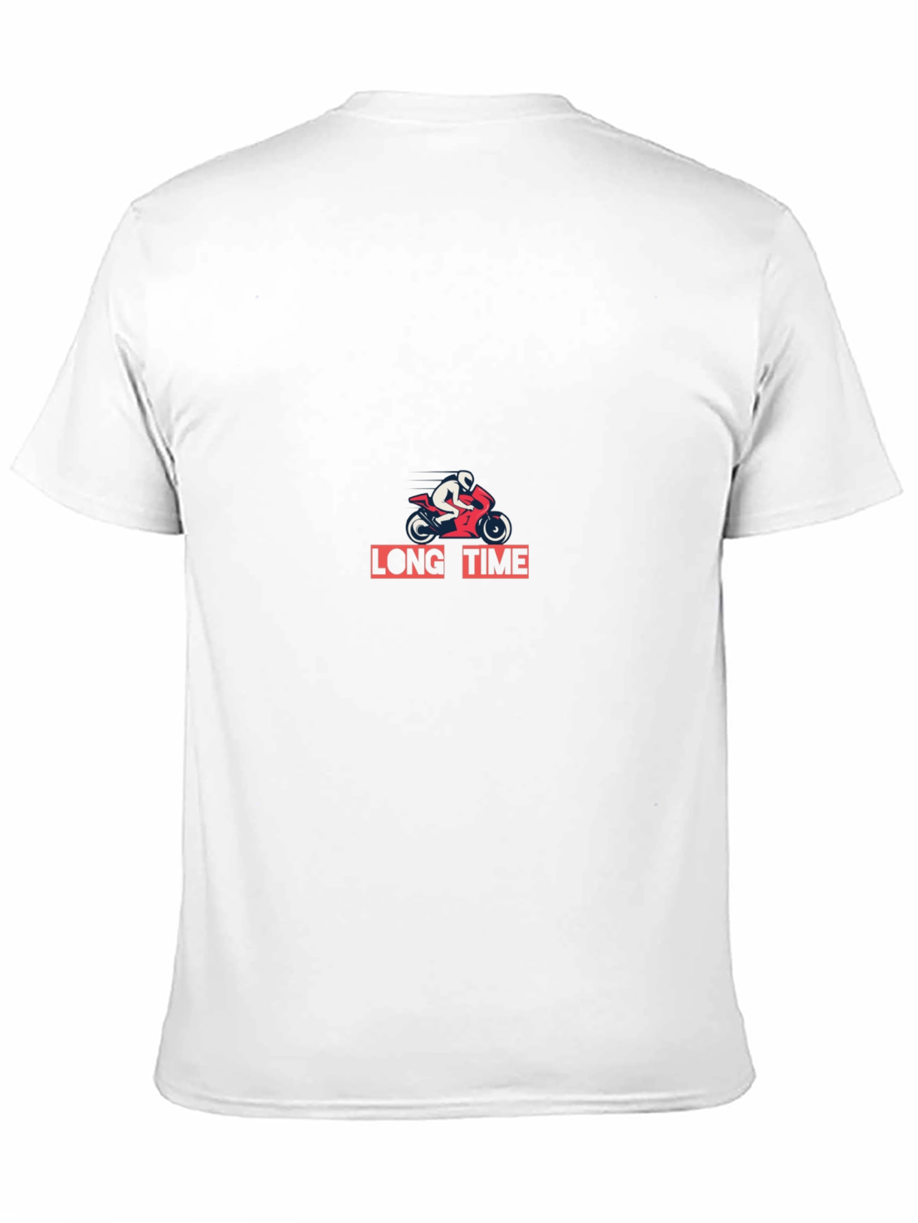 Motorcycle Rider Graphic T-Shirt - Long Time Design