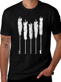 Feather & Key Graphic T-Shirt