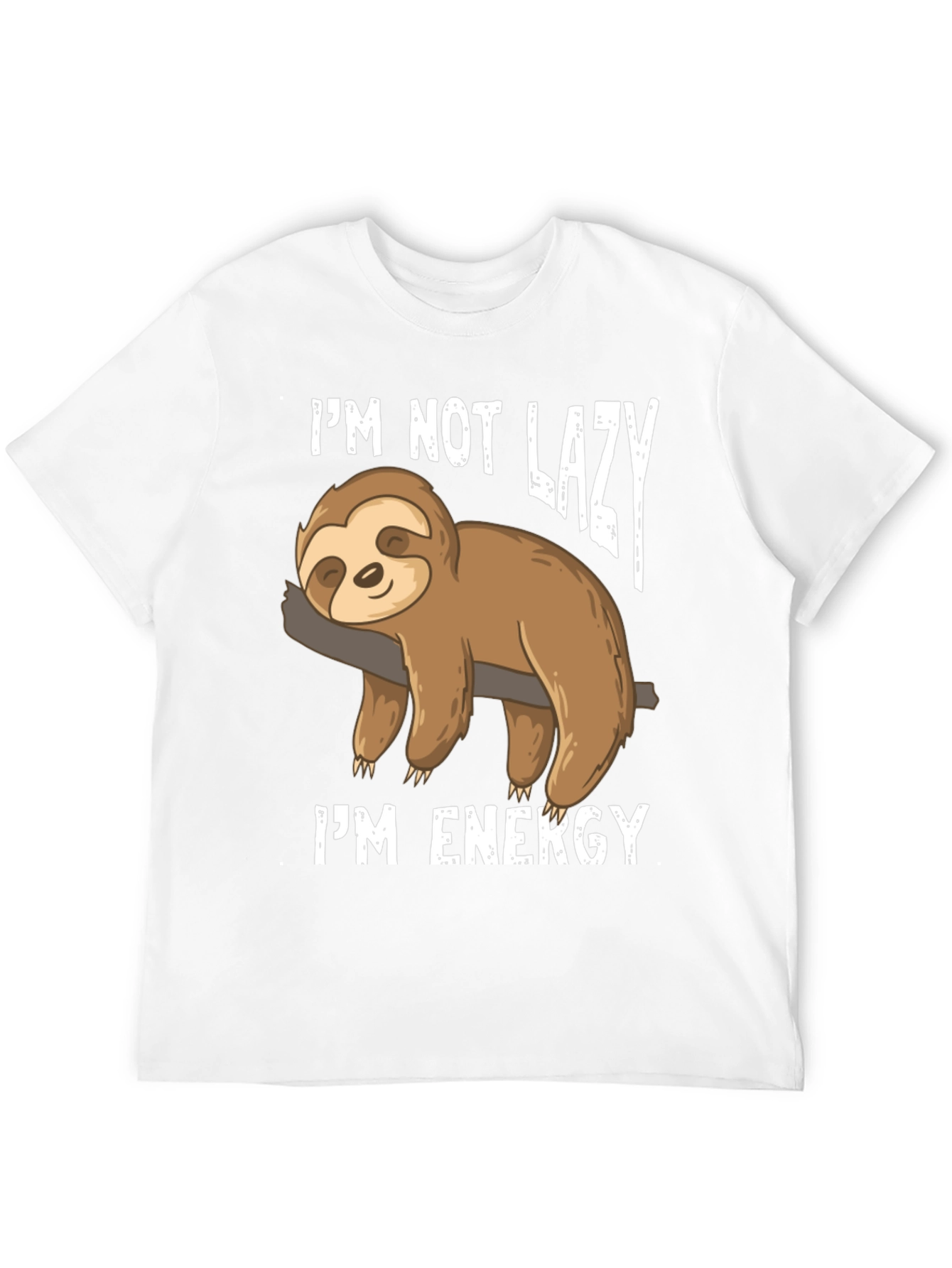 Lazy Sloth Energy T-Shirt - Funny Graphic Tee
